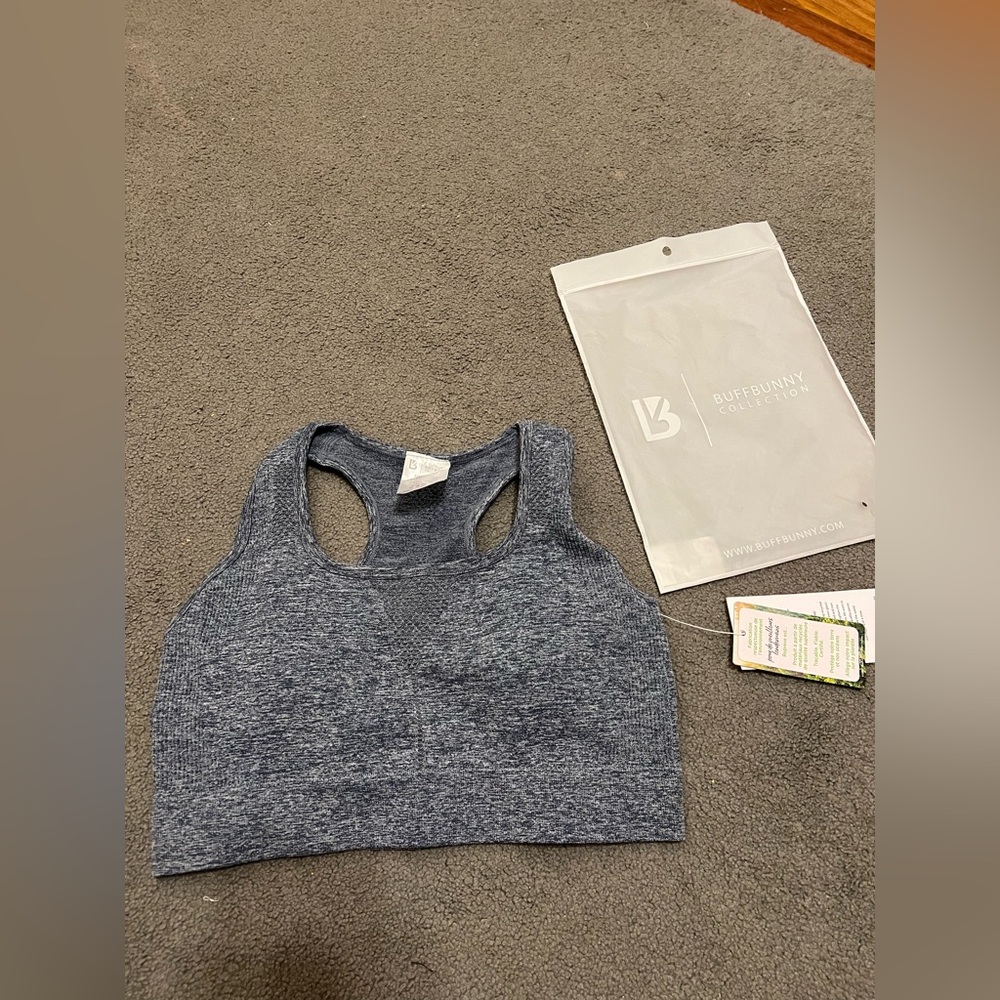 NWT Buffbunny Recharge Seamless Sports Bra Pacific Medium